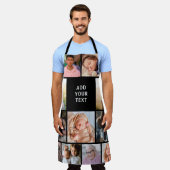 11枚パーソナライズされたのコラージュ エプロン (着用した状態)