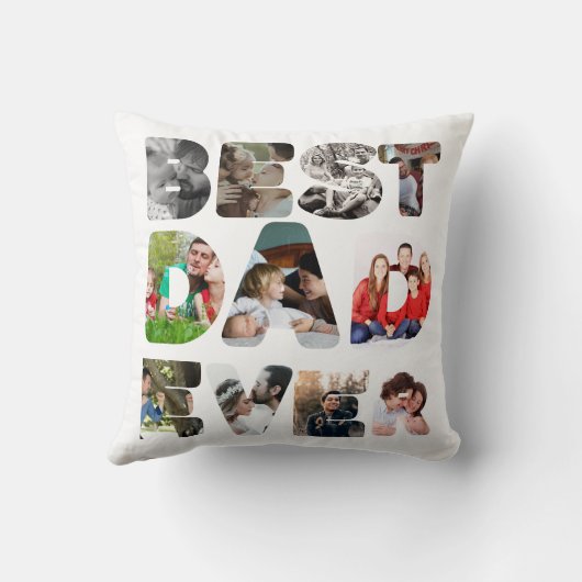 11枚パーソナライズされたの写真最高のパパ クッション (裏面)