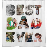 11枚パーソナライズされたの写真最高のパパ シャワーカーテン (正面)