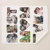 11枚パーソナライズされたモダンの写真の母 シェルパブランケット (正面(横))