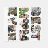 11枚パーソナライズされたモダンの写真の母 フリースブランケット (正面(横))