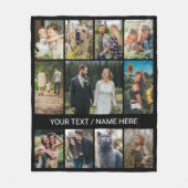 11枚モダンの数々の写真コラージュ フリースブランケット (正面)