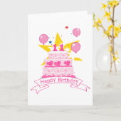 11歳お誕生日ケーキ カード (黄色い花)