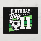 11歳のサッカーボール少年 11歳の誕生日男子 ポストカード (正面)