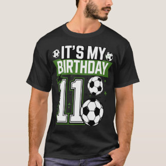 11歳のサッカー少年 誕生日おめでとう Tシャツ