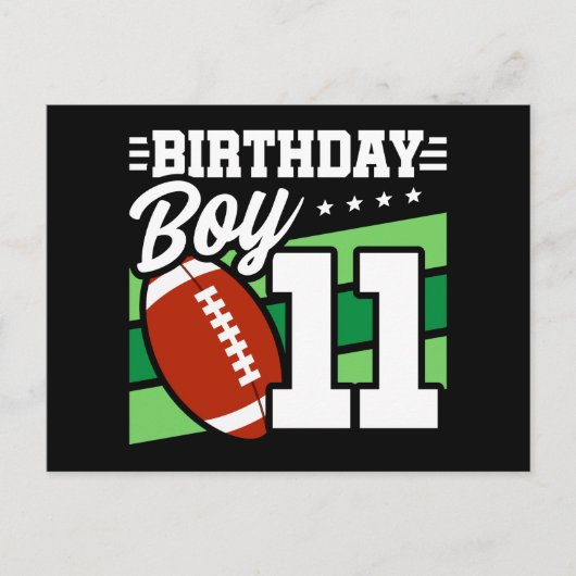 11歳のサッカー・パーティーのテーマ 11歳の誕生日の男の子 ポストカード (正面)