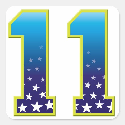 11歳のスター スクエアシール (正面)