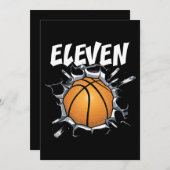 11歳のバスケットボール誕生会第11番少年 シーズンカード (正面/裏面)