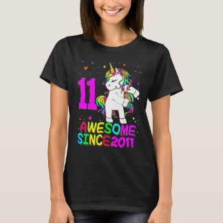 11歳のユニコーン フロッシング 11歳の誕生日 女子 Tシャツ