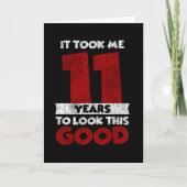 11歳の日私は良い11誕生日に見えた カード (正面)