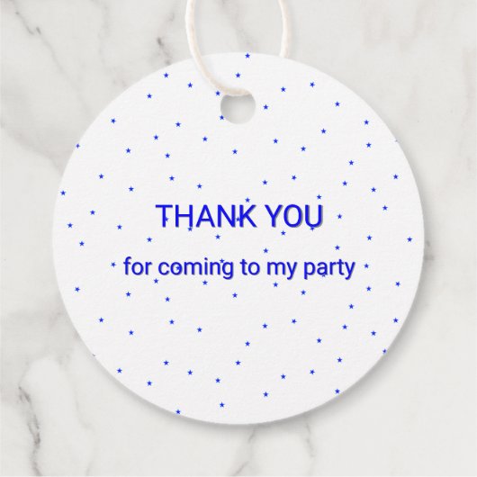 11歳の誕生日あなた感謝していの赤白青スポーツ星 フェイバータグ (裏面)