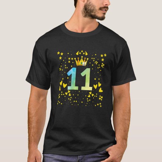 11歳の誕生日おめでとう記念 Tシャツ (正面)
