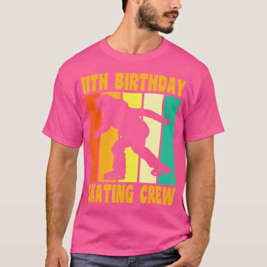 11歳の誕生日おめでとう アイススケートの11歳の誕生日 Tシャツ (正面)