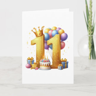 11歳の誕生日おめでとう サンキューカード