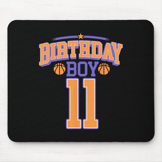 11歳の誕生日おめでとう ビスケット好き男子 11歳の誕生日 マウスパッド (正面)