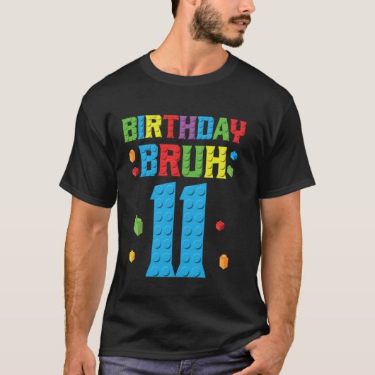 11歳の誕生日おめでとう マスタービルダー レゴ 11歳 Tシャツ (正面)