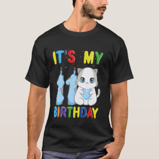 11歳の誕生日おめでとう ラグドール キャット 男の子 Tシャツ