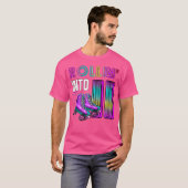 11歳の誕生日おめでとう ローラースケート場 Tシャツ (正面フル)