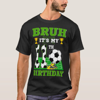 11歳の誕生日おめでとう!少年サッカーお祝い Tシャツ
