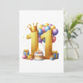 11歳の誕生日おめでとう 案内状 (スタンド正面)