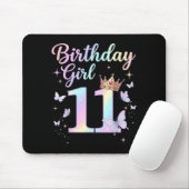 11歳の誕生日おめでとうTシャツ 女の子 マウスパッド (マウス)