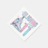 11歳の誕生日のスケートで滑るパーティー スタンダードカクテルナプキン (角)