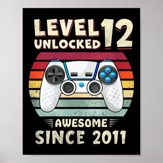 11歳の誕生日を迎えるゲーマー少年へ お誕生日おめでとう 11歳  ポスター (正面)
