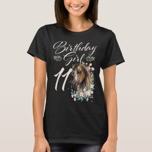 11歳の誕生日を迎える女の子と馬 Tシャツ