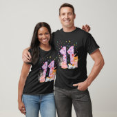 11歳の誕生日を迎える女の子の可愛い猫グッズ 11歳 Tシャツ (ユニセックス)