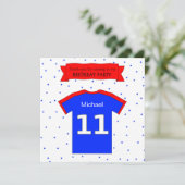 11歳の誕生日カスタム名前とテキストの感謝カード 招待状 (スタンド正面)