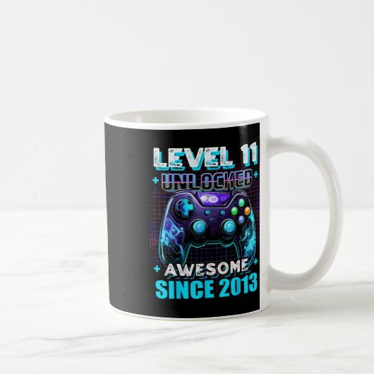 11歳の誕生日ゲーマー 面白い誕生日ボーイ 11才 コーヒーマグカップ (右)