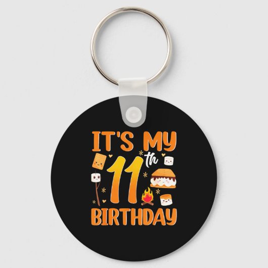11歳の誕生日スーモアテーマ 11歳の誕生日パーティー キーホルダー (正面)