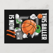 11歳の誕生日バスケットボールプレーヤーおもしろグッズ ポストカード (正面)