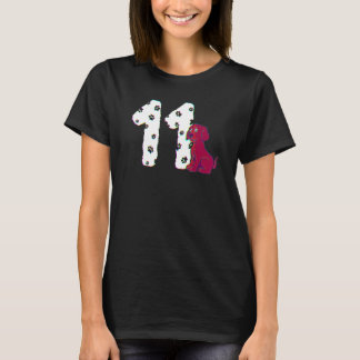 11歳の誕生日パーティーケーキ ラブラドールパピー犬の飼い主 Tシャツ
