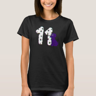 11歳の誕生日パーティーケーキ ラブラドールパピー犬の飼い主 Tシャツ