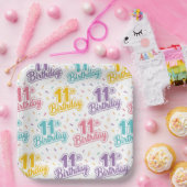 11歳の誕生日パーティー用紙皿 ペーパープレート (パーティー)