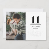 11歳の誕生日写真招待状 招待状 (正面)