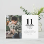11歳の誕生日写真招待状 招待状 (スタンド正面)