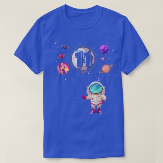 11歳の誕生日少年ギフト宇宙飛行士11th Bir Tシャツ (デザイン正面)