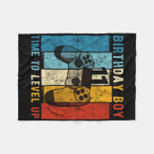 11歳の誕生日少年レベル11位までの11時間 フリースブランケット (正面(横))