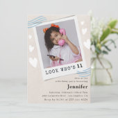 11歳の誕生日招待状 招待状 (スタンド正面)