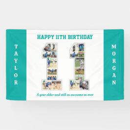 11歳の誕生日記念 フォトコラージュ11 横断幕