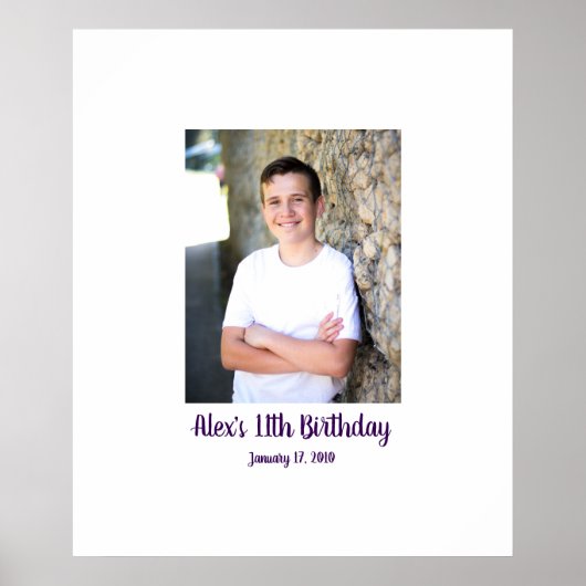 11歳の誕生日11thサインインパーティーボード11 ポスター (正面)