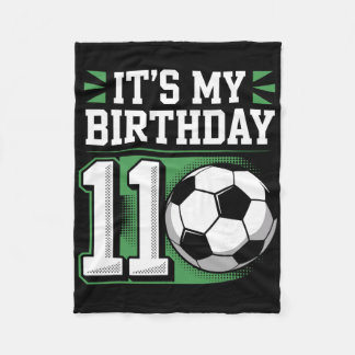 11歳の誕生日 サッカー お誕生日おめでとう Tシャツ フリースブランケット