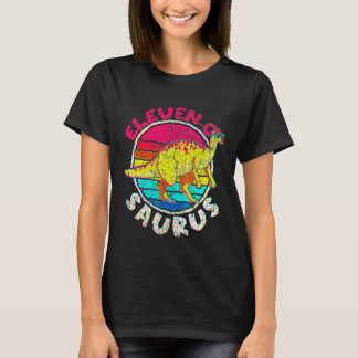 11歳の誕生日 パラサウロロフスの家族のマッチ Tシャツ