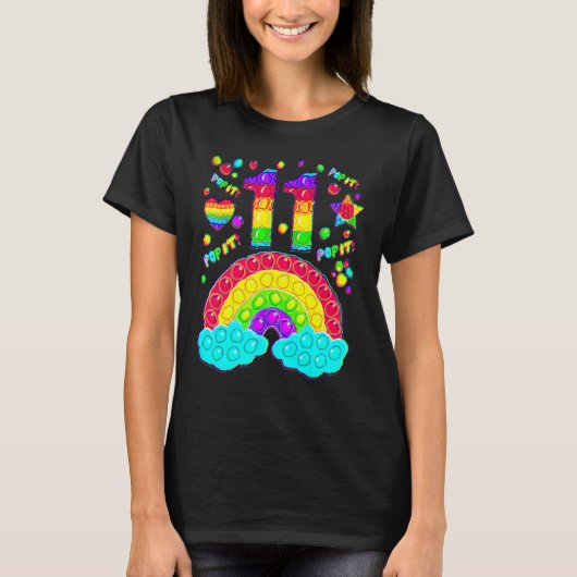 11歳の誕生日 ポップイット 11歳の誕生日お祝いギフト Tシャツ (正面)
