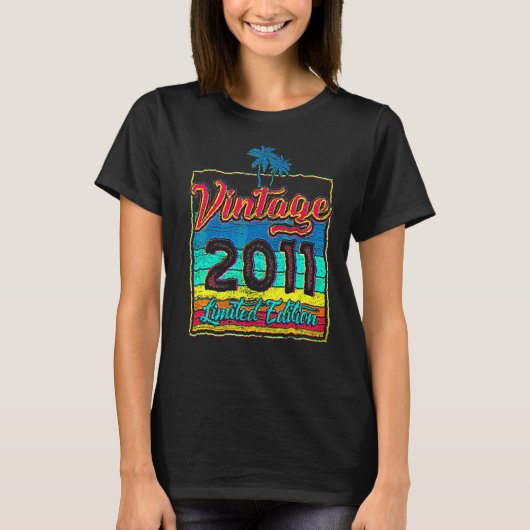 11歳の誕生日 ヴィンテージ 2011 Tシャツ (正面)