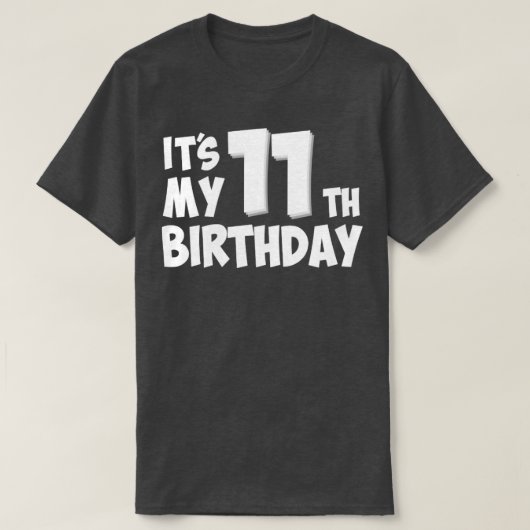 11歳の誕生日 Tシャツ (デザイン正面)