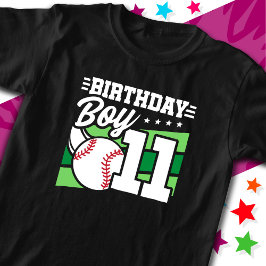 11歳の野球パーティーテーマ11誕生日少年 Tシャツ