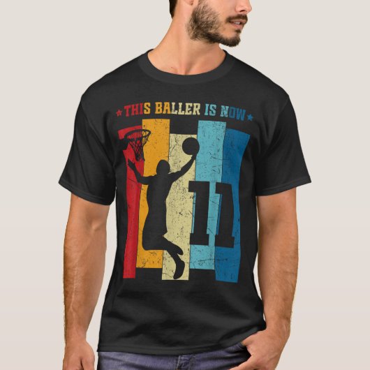 11歳の野球少年 11歳の誕生日 Tシャツ (正面)